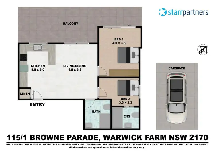 Floorplan of Homely unit listing, 115/1 Browne Parade, Warwick Farm NSW 2170
