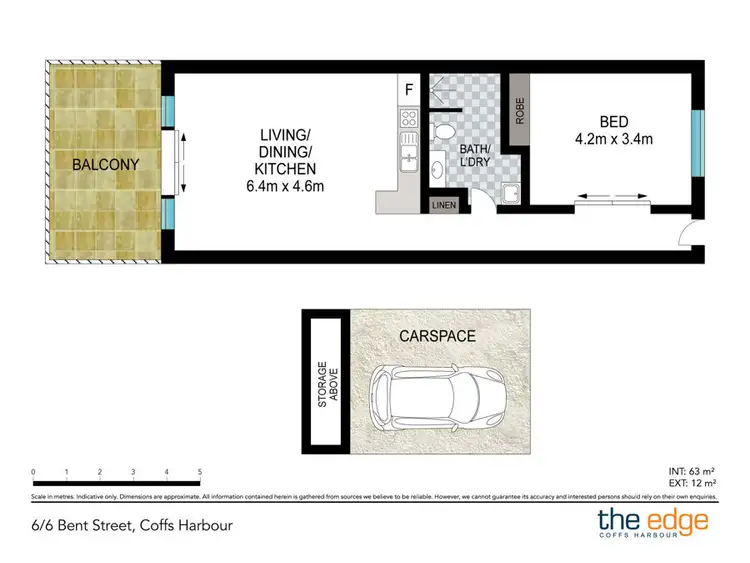 Floorplan of Homely unit listing, 6/6 Bent Street, Coffs Harbour NSW 2450