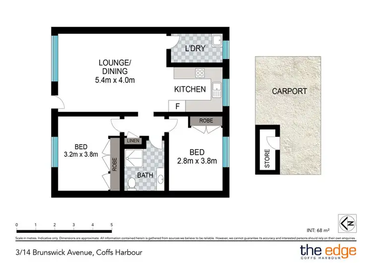 Floorplan of Homely unit listing, 3/14 Brunswick Avenue, Coffs Harbour NSW 2450