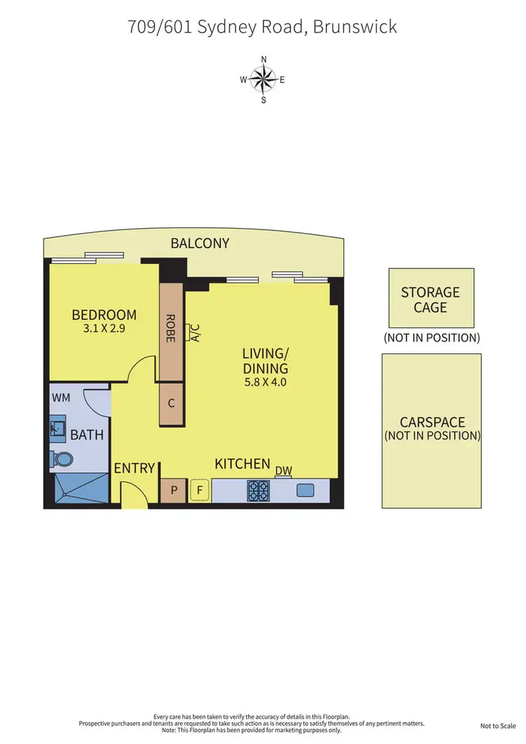 Floorplan of Homely apartment listing, 709/601 Sydney Road, Brunswick VIC 3056