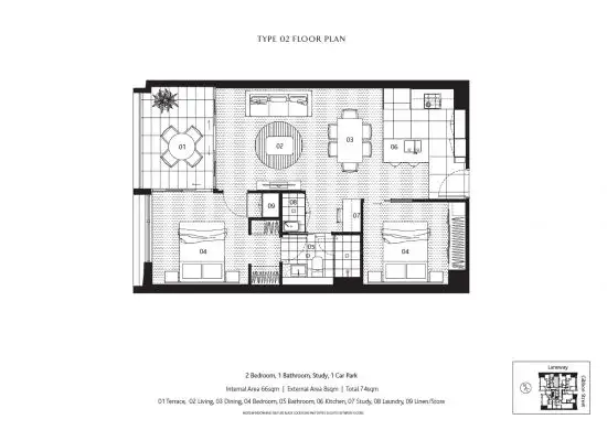 Floorplan of Homely apartment listing, 802/17 Gibbon Street, Woolloongabba QLD 4102