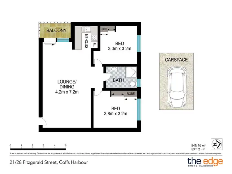 Floorplan of Homely unit listing, 21/28 Fitzgerald Street, Coffs Harbour NSW 2450