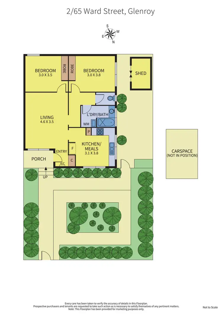 Floorplan of Homely unit listing, 2/65 Ward Street, Glenroy VIC 3046