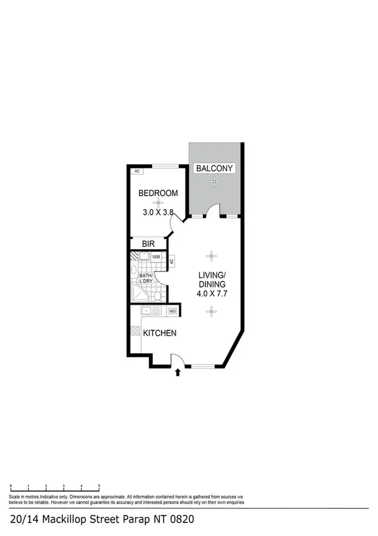 Floorplan of Homely unit listing, 20/12- 14 Mackillop Street, Parap NT 820