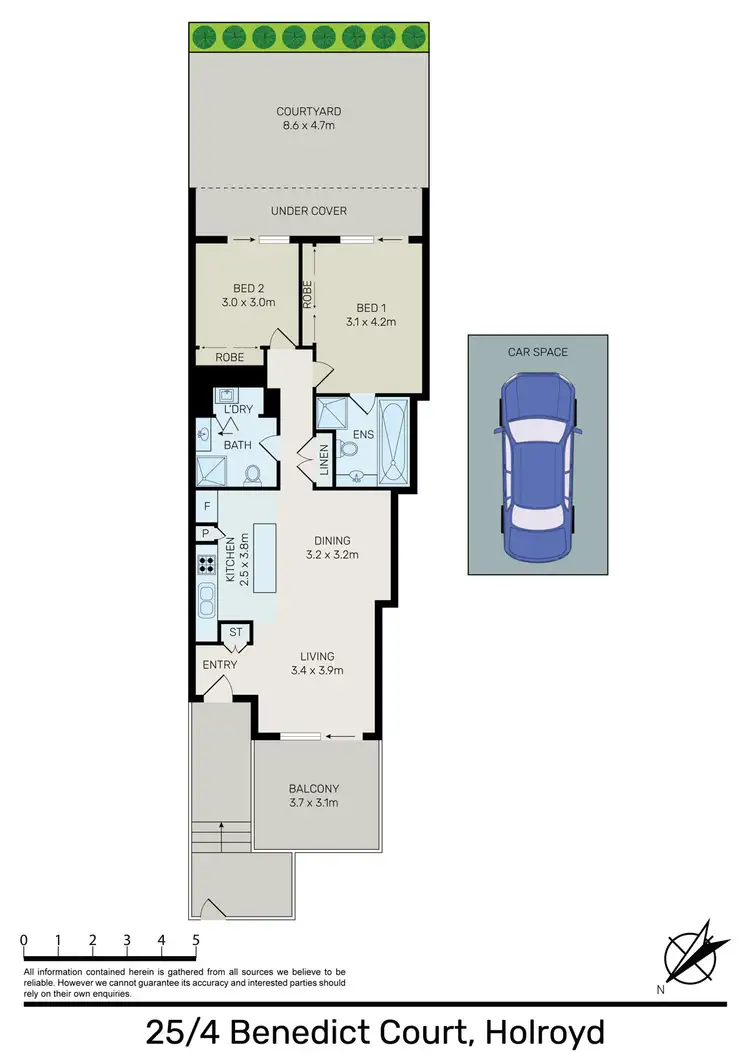 Floorplan of Homely unit listing, 25/4-10 Benedict Court, Holroyd NSW 2142