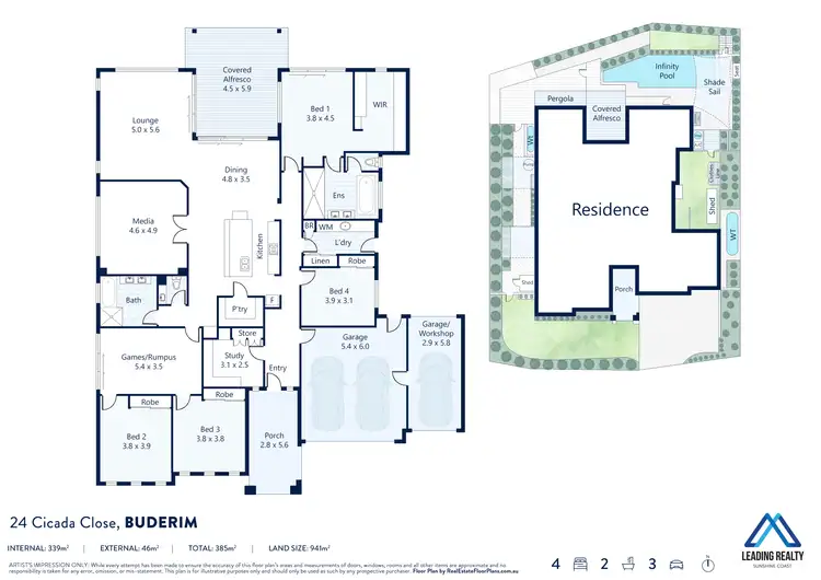 Floorplan of Homely house listing, 24 Cicada Cl, Buderim QLD 4556