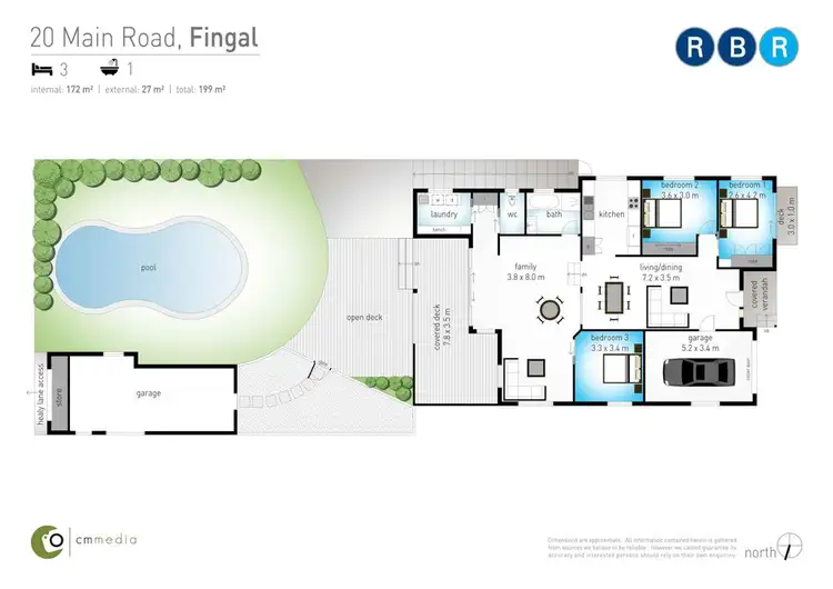 Floorplan of Homely house listing, 20 Main Road, Fingal Head NSW 2487