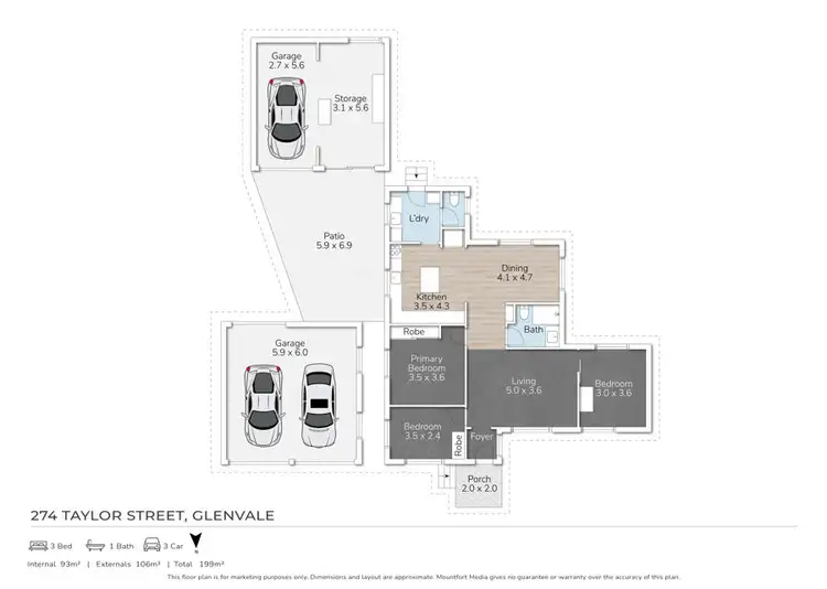 Floorplan of Homely house listing, 274 Taylor Street, Glenvale QLD 4350