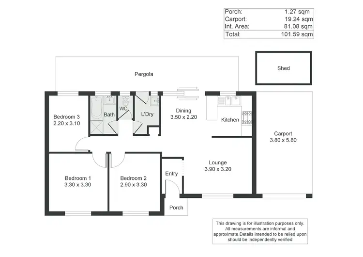 Floorplan of Homely house listing, 15 Burdett Drive, Paralowie SA 5108