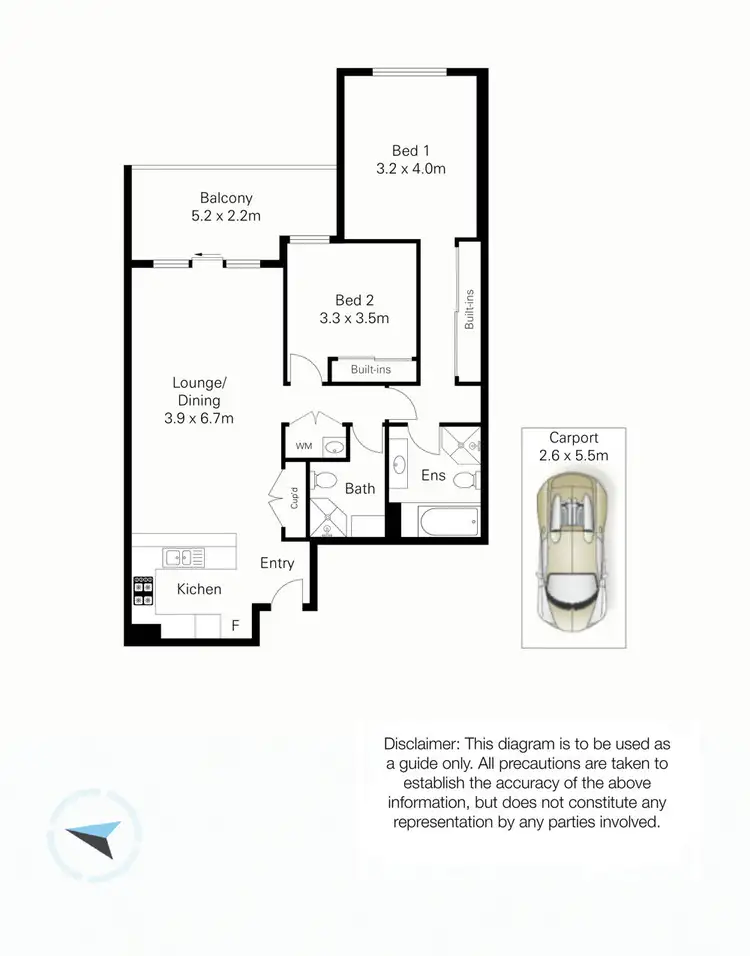 Floorplan of Homely apartment listing, 510/76 Rawson Street, Epping NSW 2121