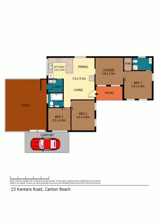Floorplan of Homely house listing, 23 Kantara Road DO NOT USE, Canton Beach NSW 2263