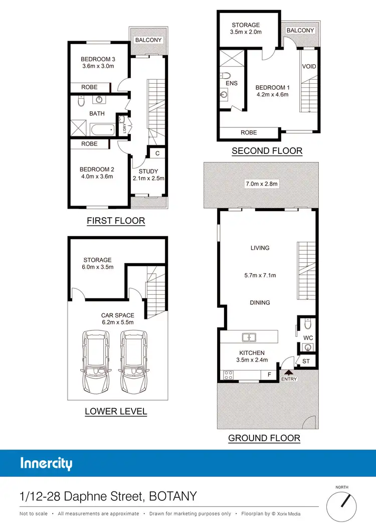 Floorplan of Homely townhouse listing, 1/12-28 Daphne St, Botany NSW 2019
