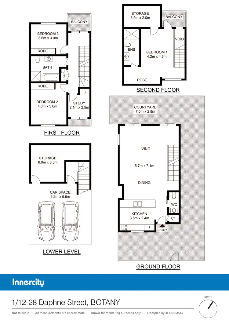 Floorplan of Homely townhouse listing, 1/12-28 Daphne St, Botany NSW 2019