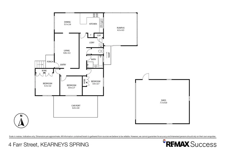 Floorplan of Homely house listing, 4 Farr Street, Kearneys Spring QLD 4350