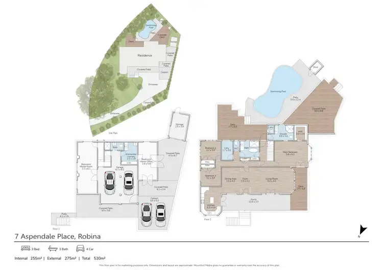 Floorplan of Homely house listing, 7 Aspendale Place, Robina QLD 4226