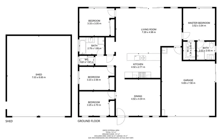Floorplan of Homely house listing, 7 Alpine Court, Cranley QLD 4350