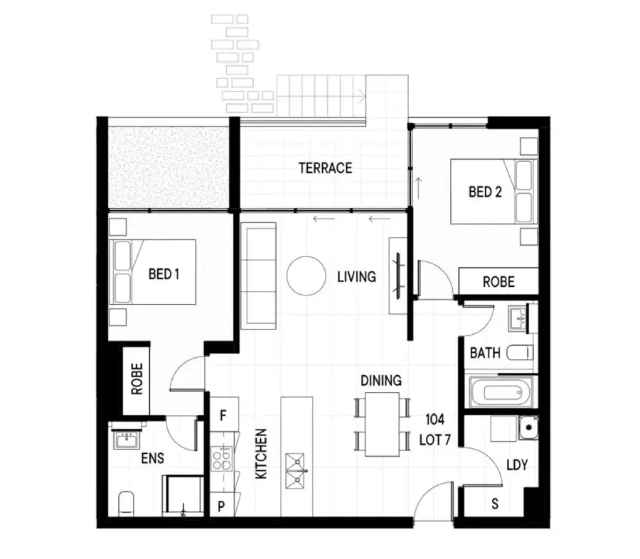 Floorplan of Homely house listing, 104/361 Bernera Road, Edmondson Park NSW 2174