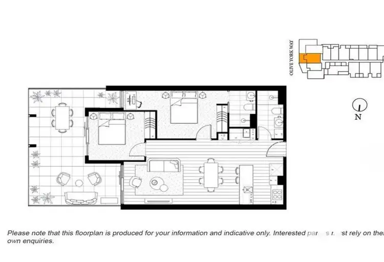 Floorplan of Homely apartment listing, 203/5 Olive York Way, Brunswick West VIC 3055