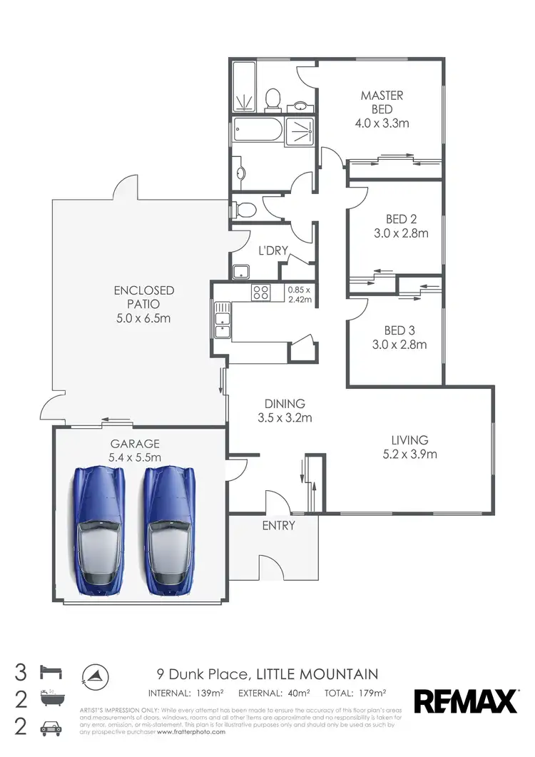 Floorplan of Homely house listing, 9 Dunk Place, Little Mountain QLD 4551