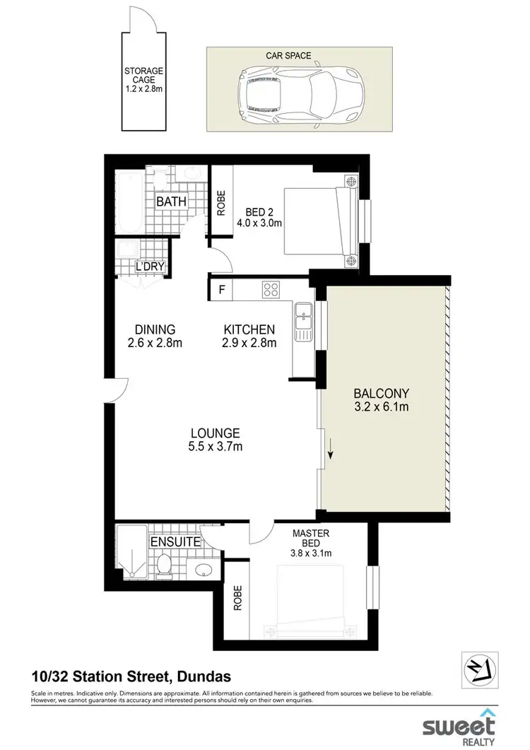 Floorplan of Homely unit listing, 10/32 Station St, Dundas NSW 2117