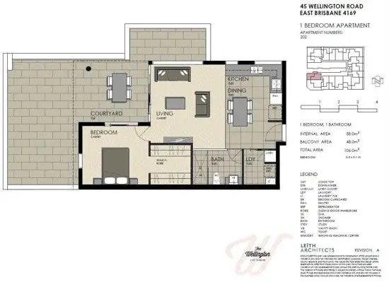 Floorplan of Homely apartment listing, UNIT 22 45 WELLINGTON ROAD, East Brisbane QLD 4169