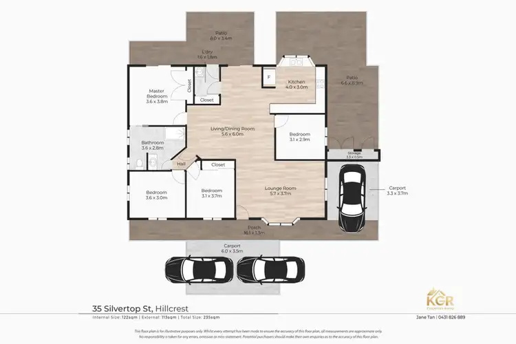 Floorplan of Homely house listing, 35 Silvertop Street, Hillcrest QLD 4118