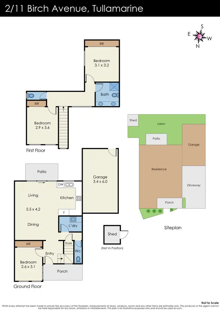 Floorplan of Homely townhouse listing, 2/11 Birch Avenue, Tullamarine VIC 3043