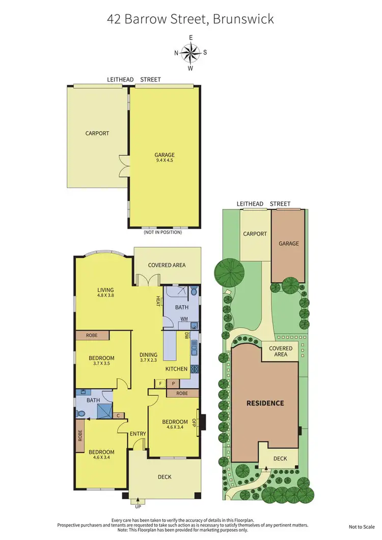 Floorplan of Homely house listing, 42 Barrow Street, Brunswick VIC 3056