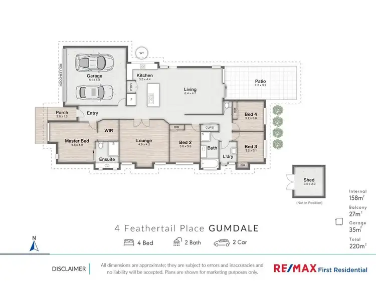 Floorplan of Homely house listing, 4 Feathertail Pl, Gumdale QLD 4154