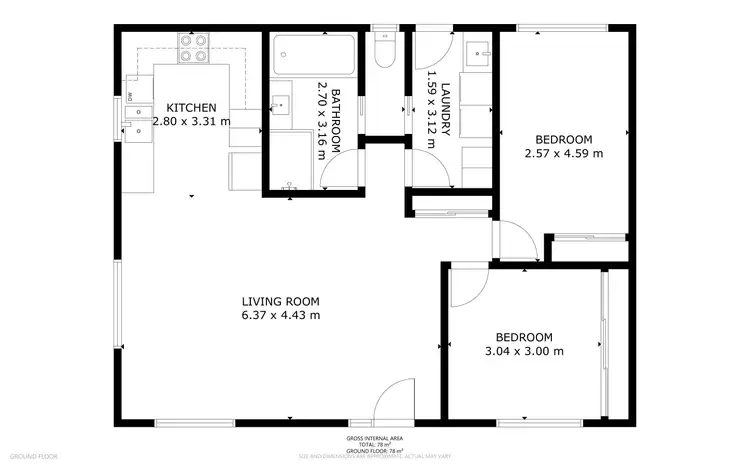 Floorplan of Homely other listing, 1/49 McGregor Street, Wilsonton QLD 4350