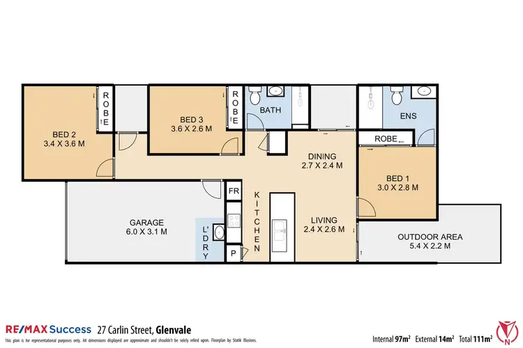 Floorplan of Homely house listing, 27 Carlin Street, Glenvale QLD 4350