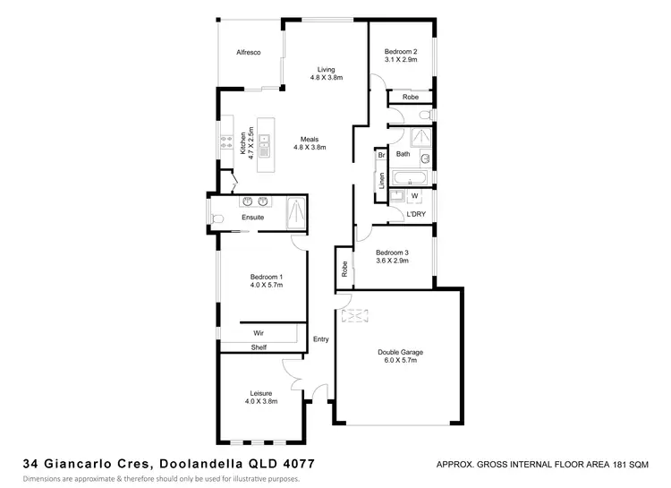 Floorplan of Homely house listing, 34 Giancarlo Cr, Doolandella QLD 4077
