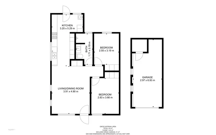 Floorplan of Homely other listing, 2/53 Cleary Street, Centenary Heights QLD 4350