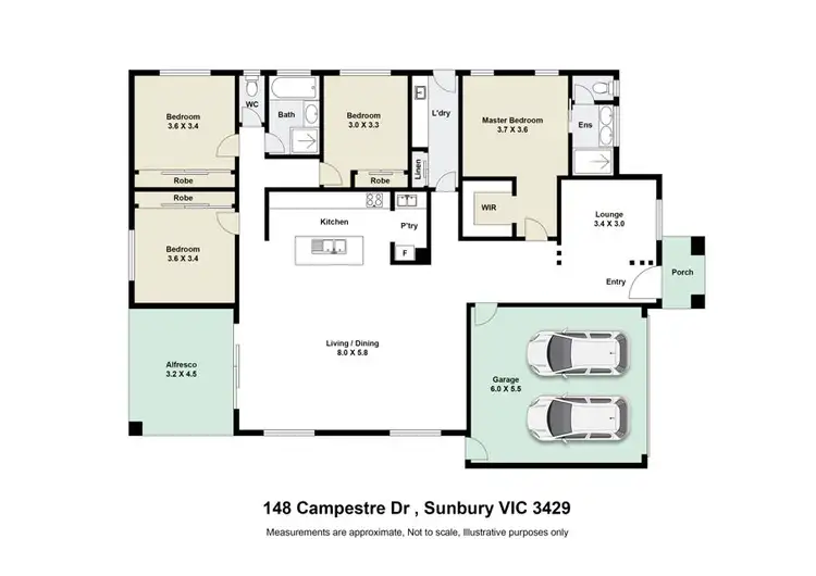 Floorplan of Homely house listing, 148 Campestre Drive, Sunbury VIC 3429