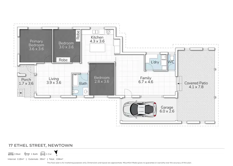 Floorplan of Homely house listing, 17 Ethel Street, Newtown QLD 4350