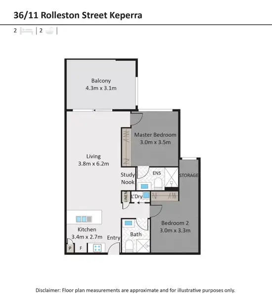 Floorplan of Homely apartment listing, 36/ 11 Rolleston Street, Keperra QLD 4054