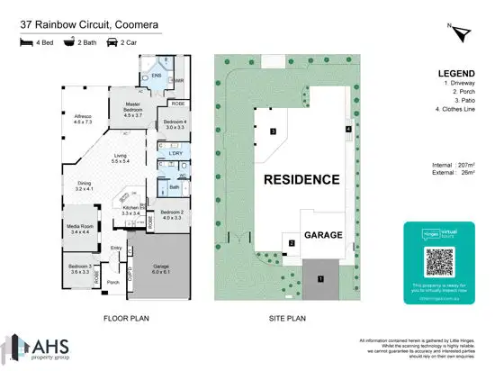 Floorplan of Homely house listing, 37 Rainbow Circuit, Coomera QLD 4209