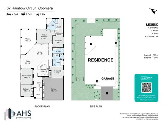 Floorplan of Homely house listing, 37 Rainbow Circuit, Coomera QLD 4209