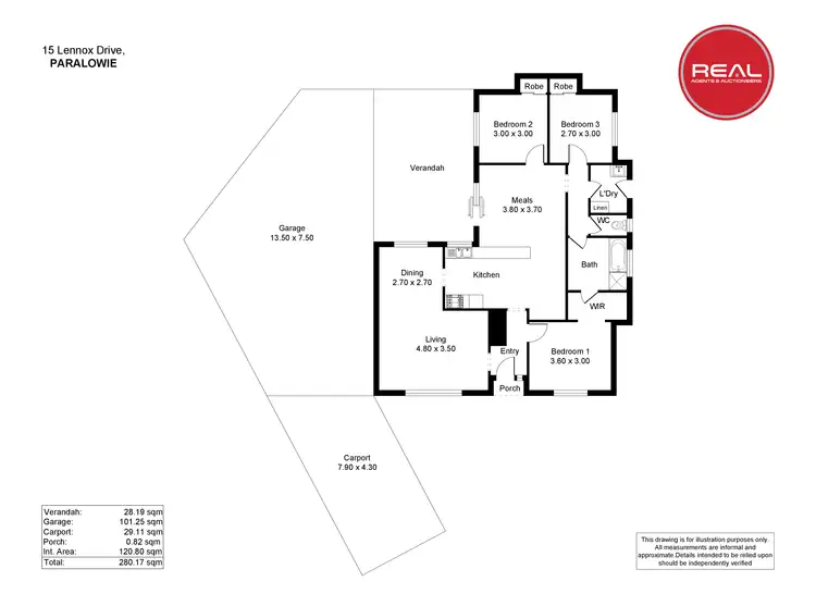 Floorplan of Homely house listing, 15 Lennox Drive, Paralowie SA 5108