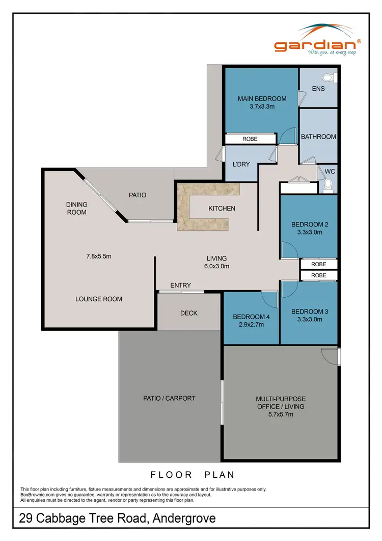 Floorplan of Homely house listing, 29 Cabbage Tree Road, Andergrove QLD 4740