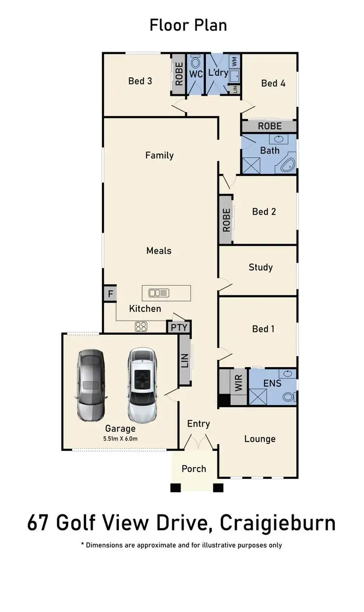 Floorplan of Homely house listing, 67 Golf View Drive, Craigieburn VIC 3064