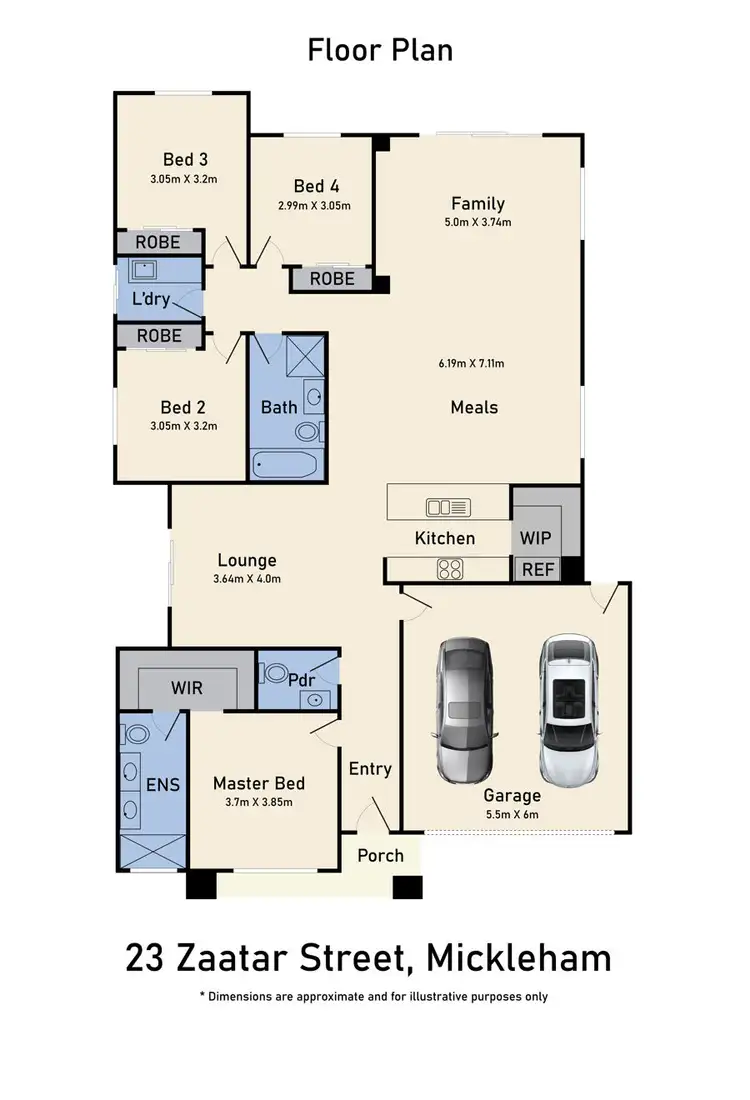 Floorplan of Homely house listing, 23 Zaatar Street, Mickleham VIC 3064