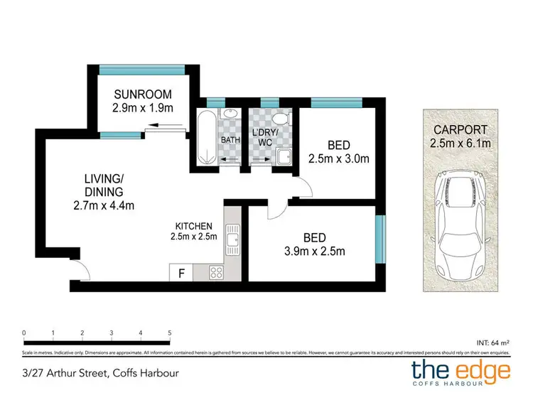 Floorplan of Homely unit listing, 3/27 Arthur Street, Coffs Harbour NSW 2450