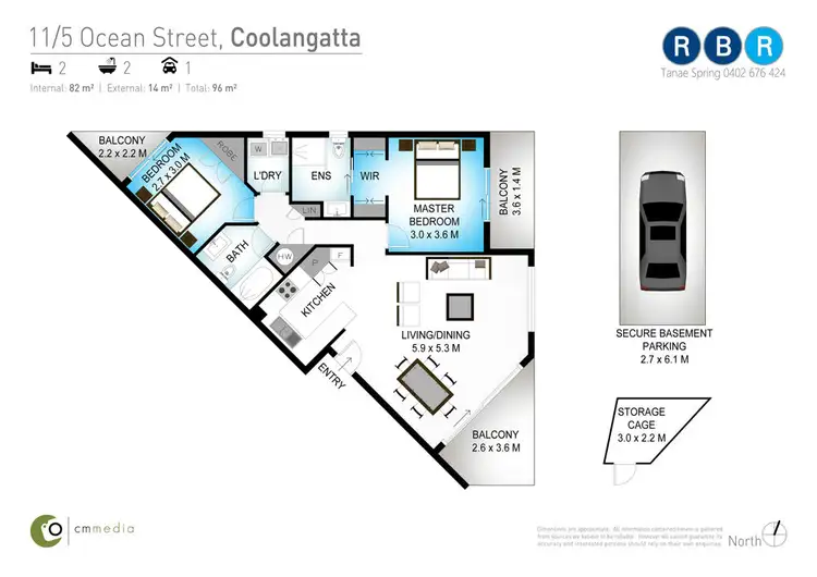 Floorplan of Homely unit listing, 11/5-7 Ocean St, Coolangatta QLD 4225