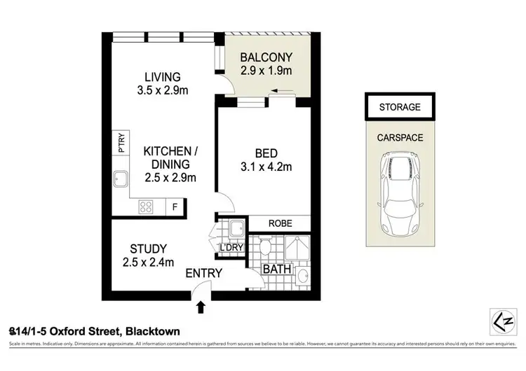 Floorplan of Homely apartment listing, 214/1 Oxford St, Blacktown NSW 2148