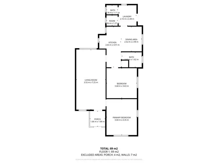 Floorplan of Homely semi-detached listing, 42 Louisa Street, Gympie QLD 4570