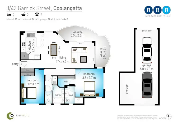 Floorplan of Homely unit listing, 3/42 Garrick Street, Coolangatta QLD 4225