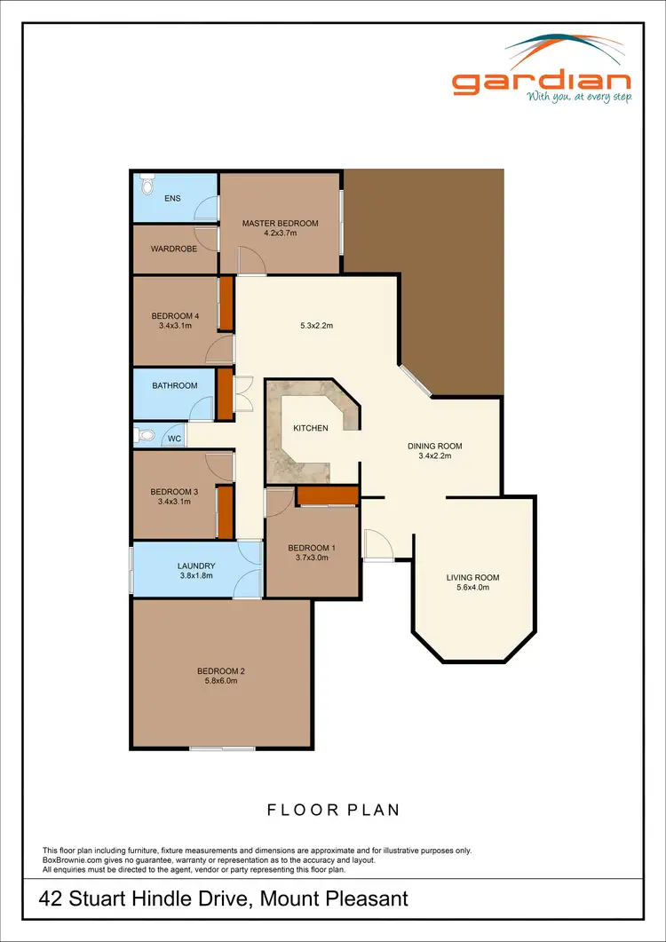 Floorplan of Homely house listing, 42 Stuart Hindle Drive, Mount Pleasant QLD 4740