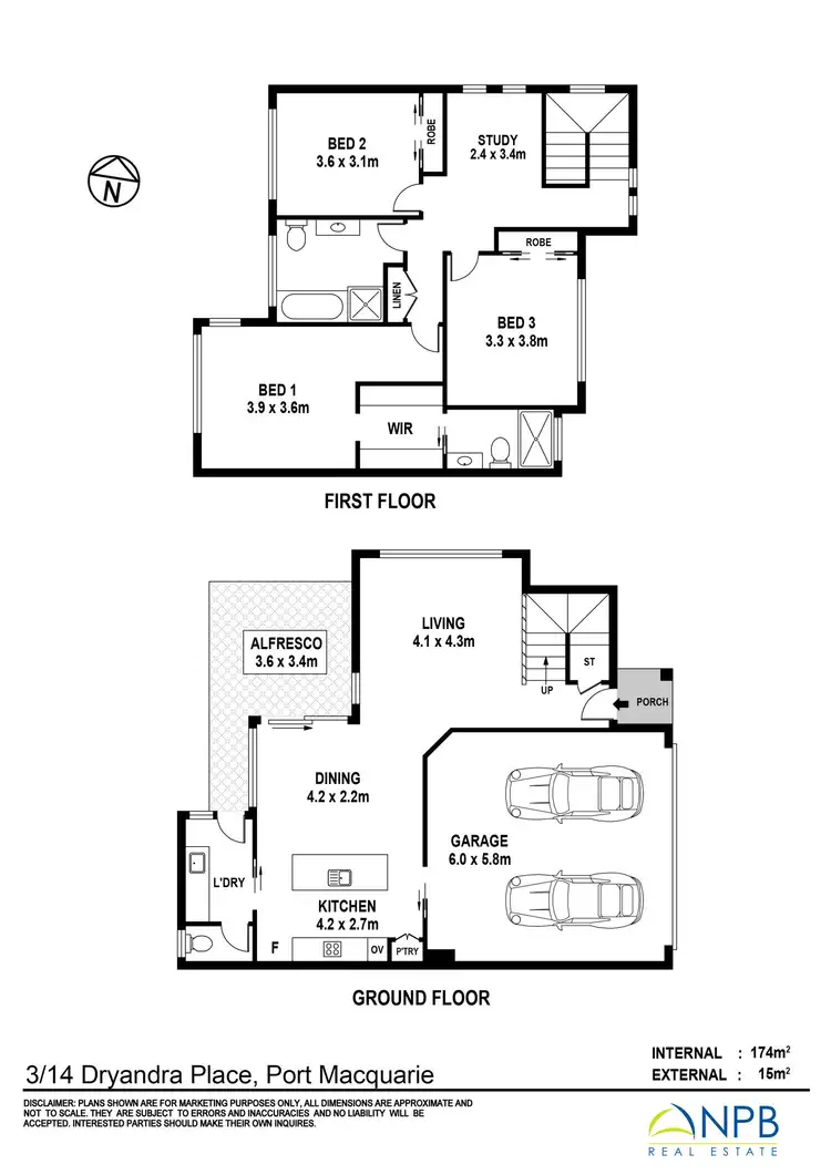 Floorplan of Homely townhouse listing, 3/14 Dryandra Place, Port Macquarie NSW 2444