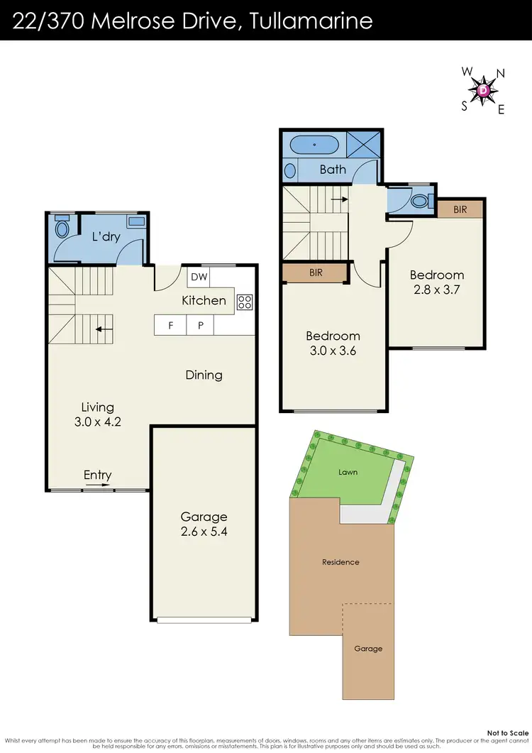 Floorplan of Homely townhouse listing, 22/370 Melrose Drive, Tullamarine VIC 3043
